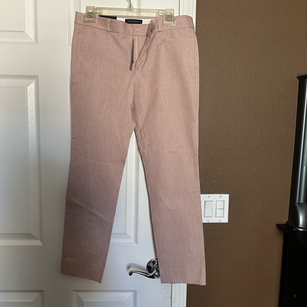Banana Republic Pink Trousers Classic Straight-Leg